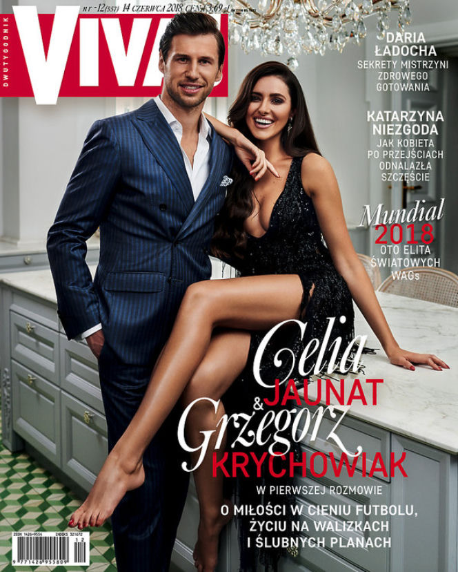 Grzegorz Krychowiak i Celia Jaunat