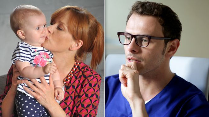 M jak miłość odcinek 1255 Agnieszka (Magdalena Walach) Karol (Tomasz Nosiński) Helenka (Ola Trojanowska)