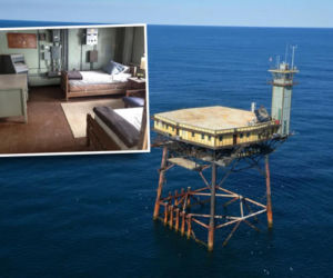 Najniebezpieczniejszy hotel świata! Zardzewiała wieża na środku oceanu pełnego rekinów