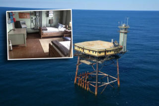 Najniebezpieczniejszy hotel świata! Zardzewiała wieża na środku oceanu pełnego rekinów