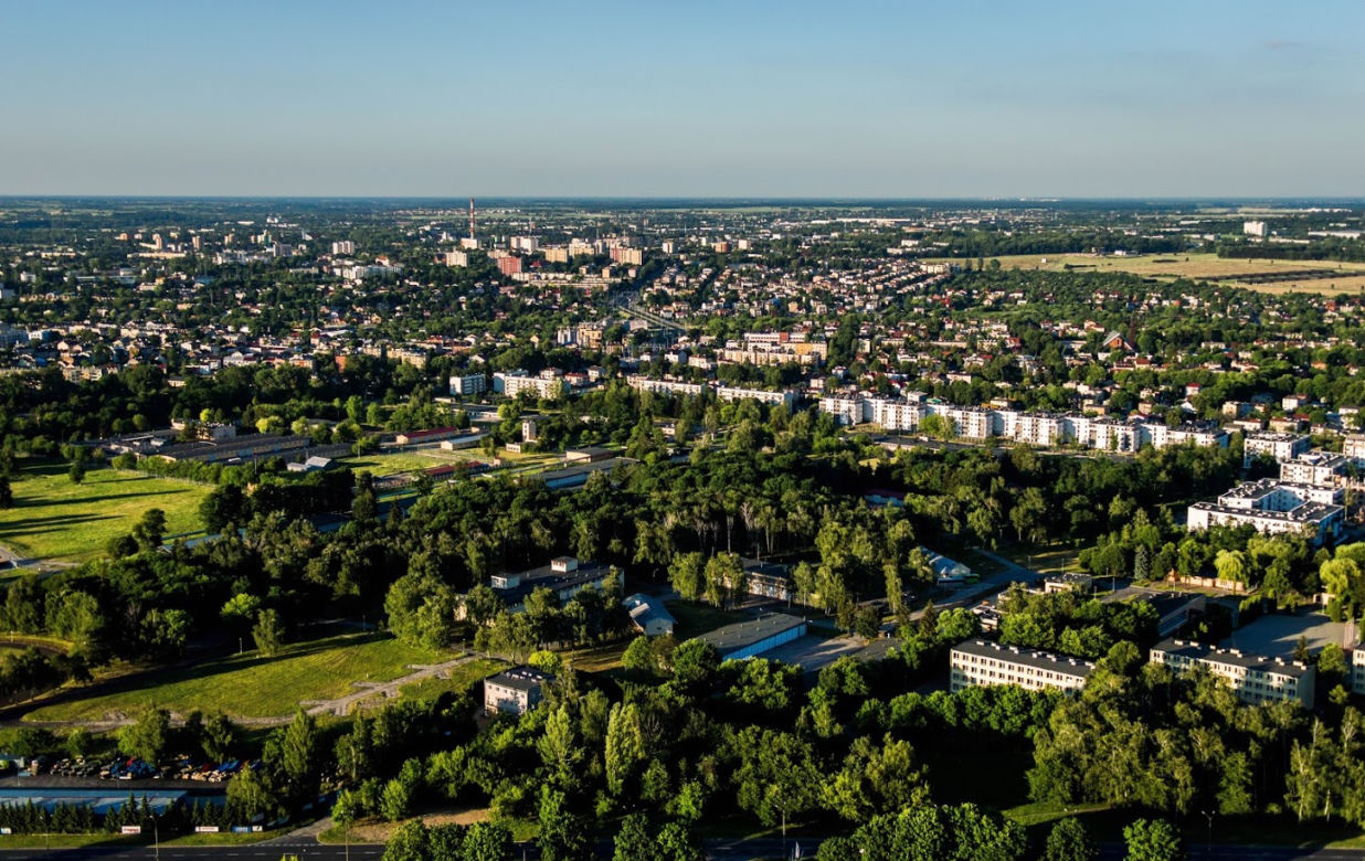 Lublin widziany z elektrociepłowni Wrotków