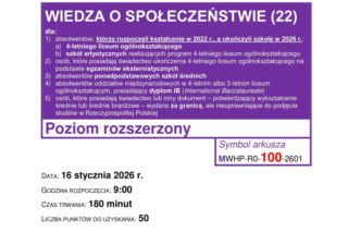 Próbna matura 2026: WOS. Arkusze CKE, pytania i odpowiedzi z WOS-u [16.01.2026]