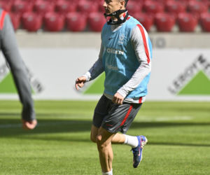 Trening reprezentacji Polski przed meczem ze Szwecją