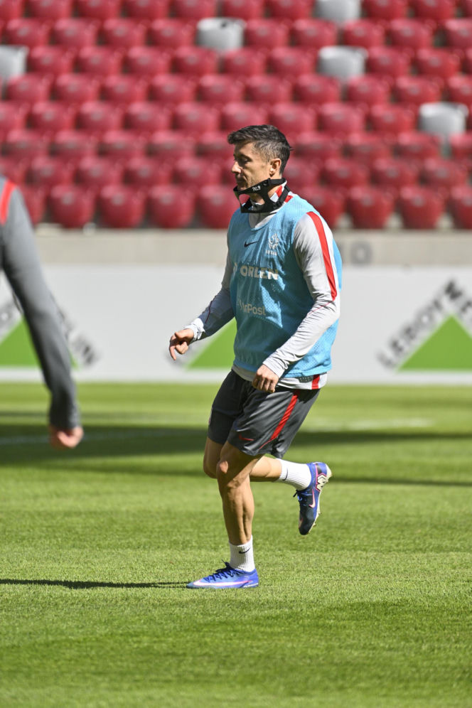 Trening reprezentacji Polski przed meczem ze Szwecją