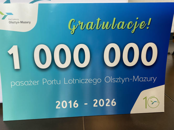 Milionowy pasażer! Port lotniczy Olsztyn-Mazury świętuje