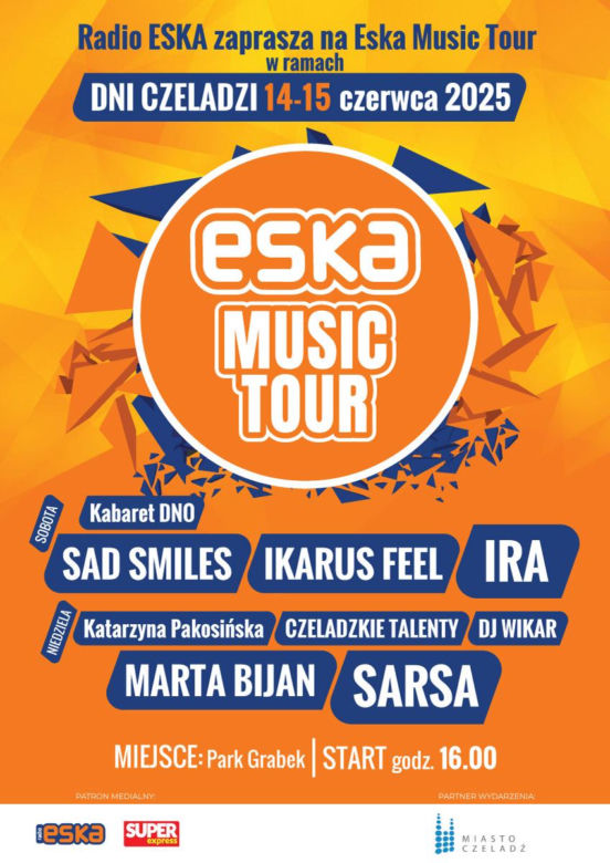 Czeladź świętuje z Eska Music Tour! koncerty, kabaret i wiele atrakcji na Dni Miasta 2025 