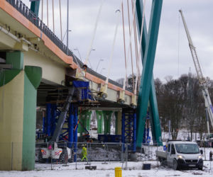 Próbne obciążenia na Moście Uniwersyteckim. Kiedy wjadą tu auta? [ZDJĘCIA]