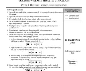 Egzamin gimnazjalny 2019