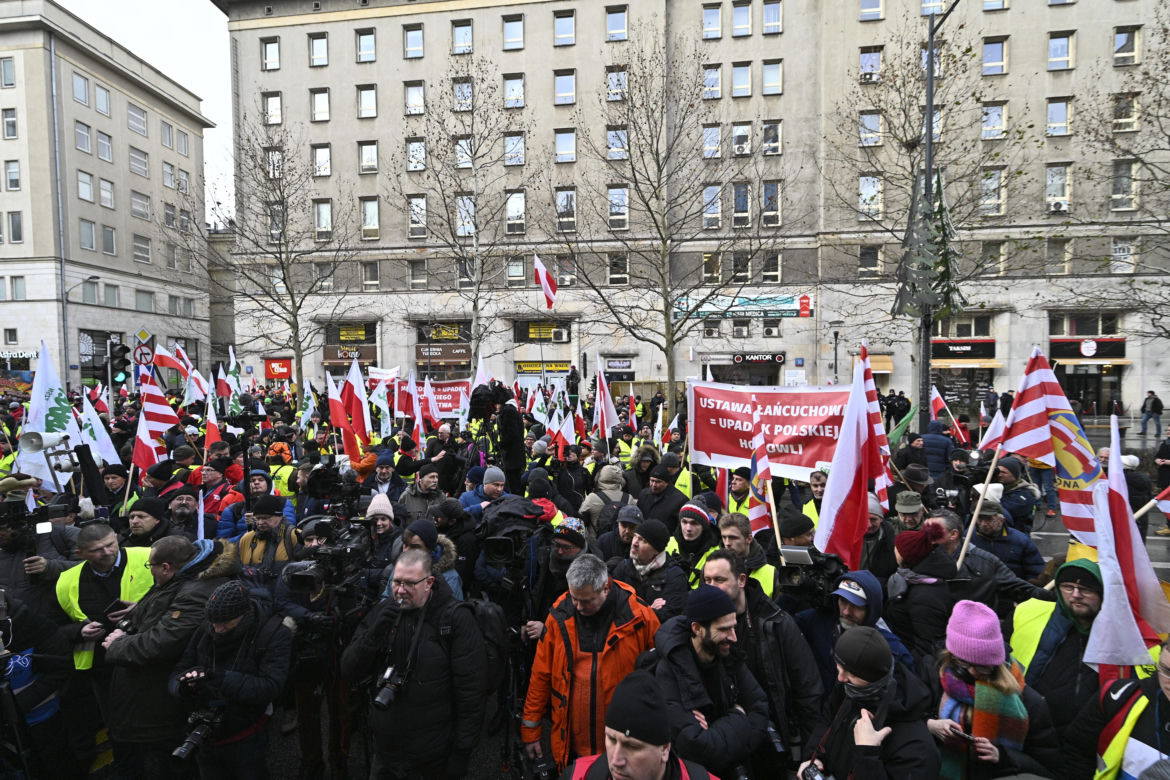 Protest rolników w Warszawie (3.01.2025)