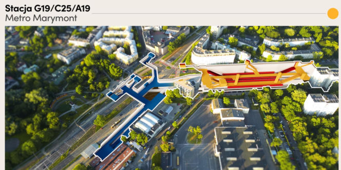 Wstępne schematy wybranych stacji 4. linii metra w Warszawie