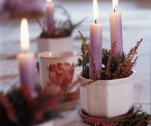 Dekoracja z wrzosowych gałązek