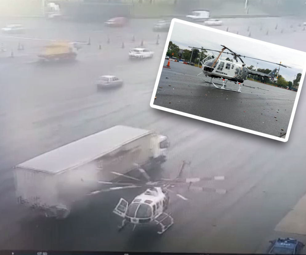 Helikopter uszkodzony przez kierowcę ciężarówki