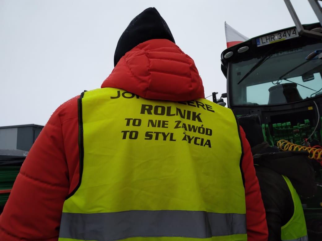 Protest rolników w Hrubieszowie - 9 lutego 2024