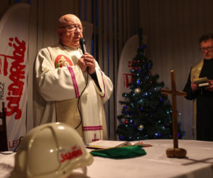 Strajk górników w kopalni Silesia