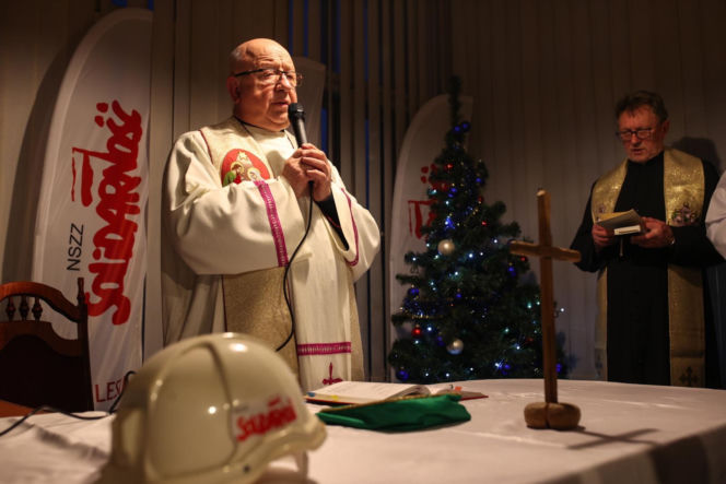 Strajk górników w kopalni Silesia