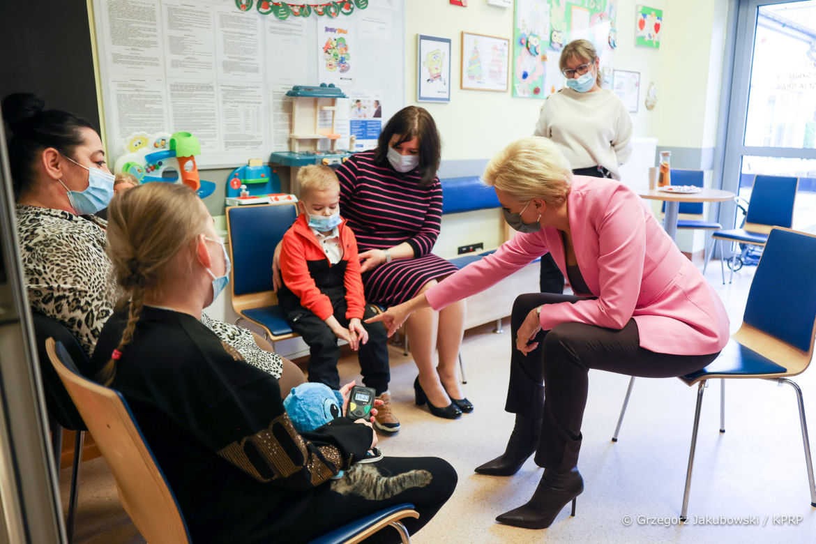 Agata Duda odwiedziła chore dzieci