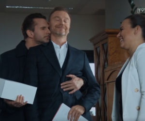 M jak miłość odc. 1599. Magda (Anna Mucha), Andrzej Budzyński (Krystian Wieczorek), Kamil (Marcin Bosak)