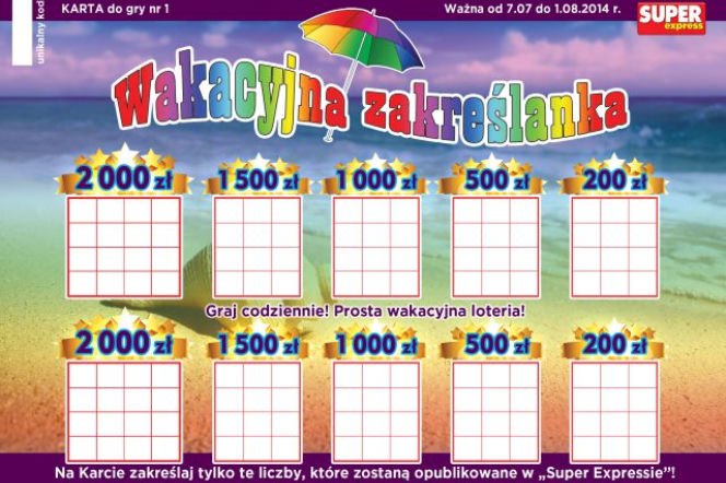 Wakacyjna zakreślanka