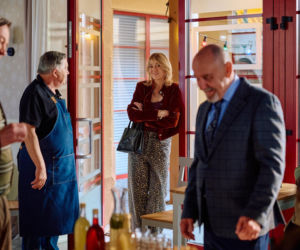 Na Wspólnej, odcinek 4274: Włodek (Mieczysław Hryniewicz), Milena (Katarzyna Kwiatkowska), Bożydar (Sławomir Orzechowski)
