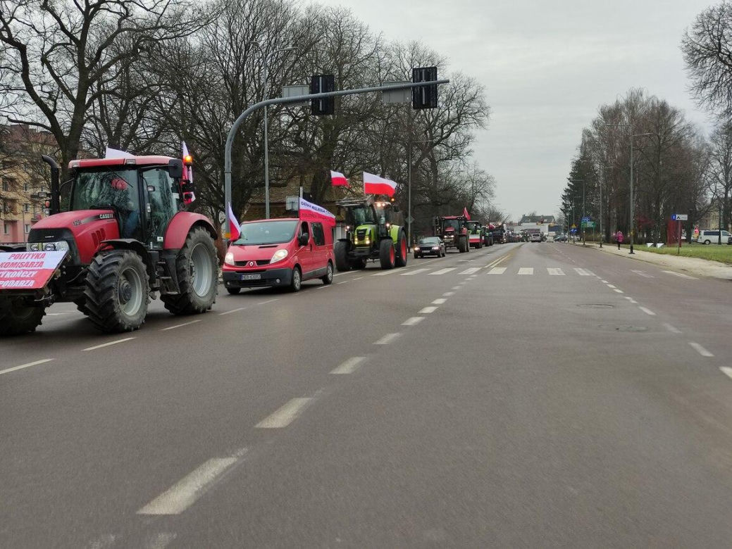 Protest rolników w Elblągu