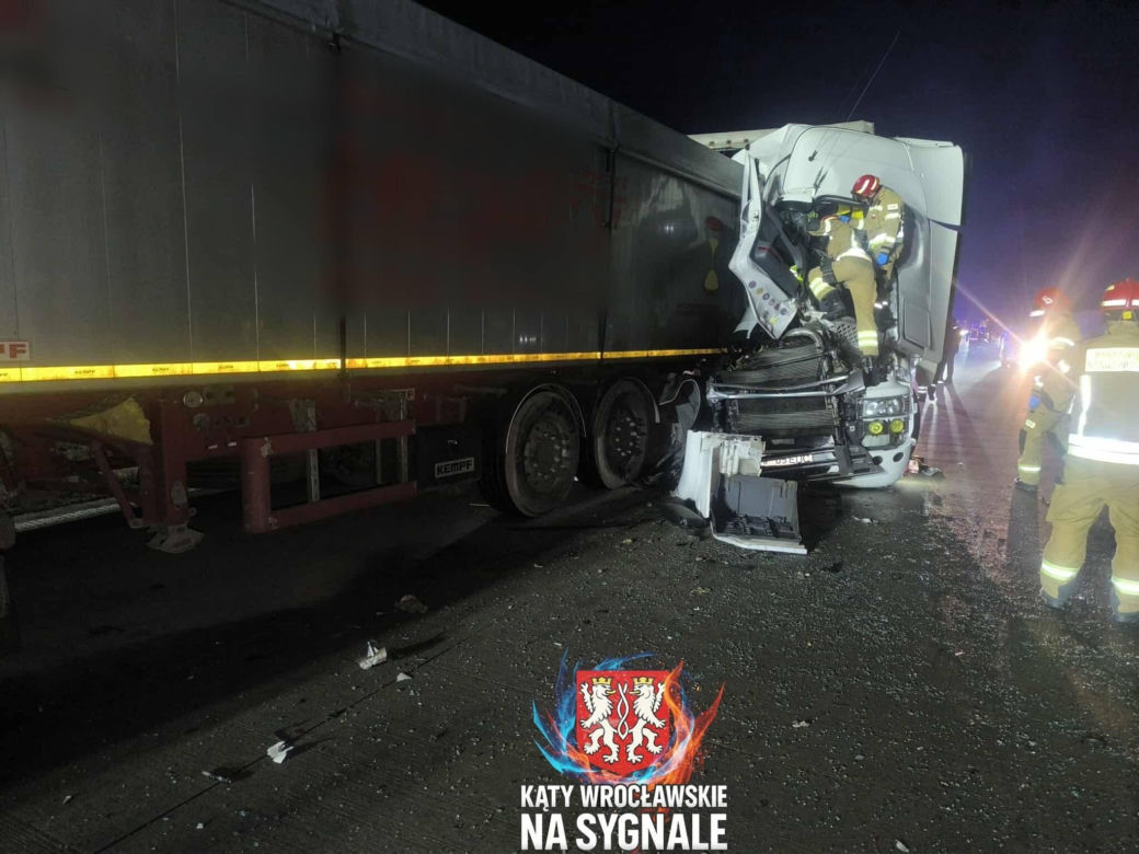 Wypadek na 141. kilometrze A4 pod Wrocławiem
