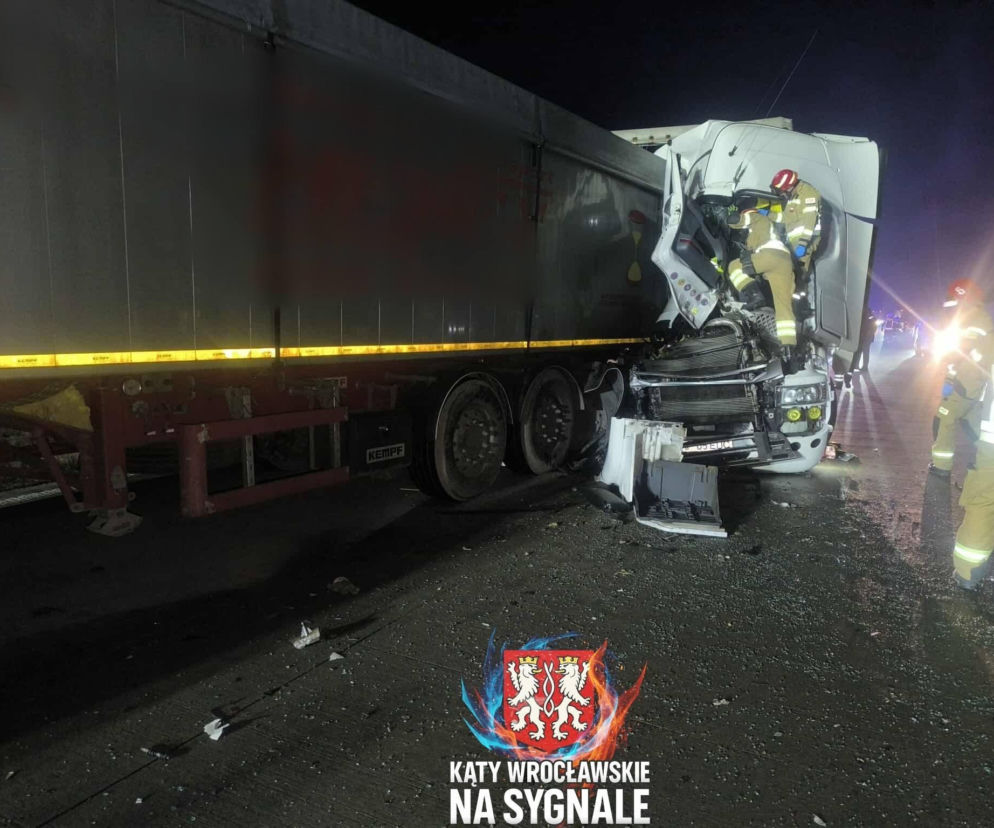 Wypadek na 141. kilometrze A4 pod Wrocławiem