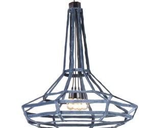 Przestrzenna Lampa do salonu w kolorze niebieskim