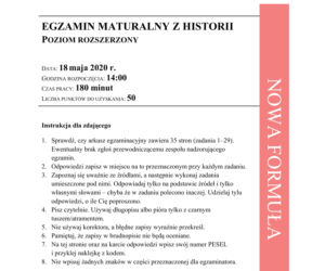 Matura 2020 ARKUSZE CKE: Historia