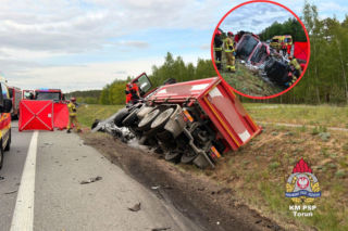 Tragiczny wypadek na DK nr 91 w Brzozie pod Toruniem