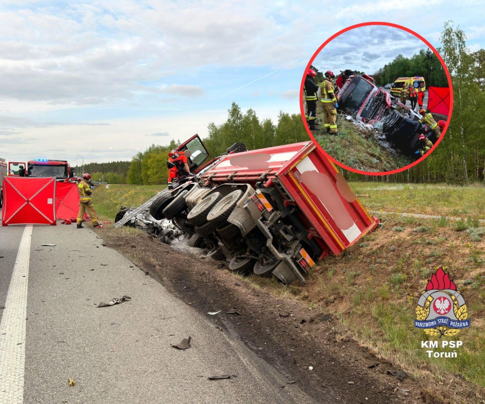 Tragiczny wypadek na DK nr 91 w Brzozie pod Toruniem