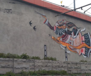 Nowy mural na rondzie Mogilskim