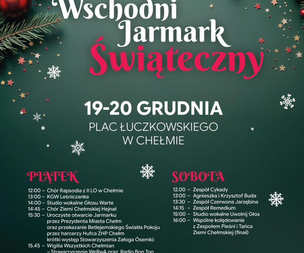 Plakat zapowiadający Wschodni Jarmark Świąteczny