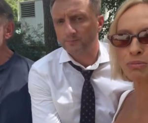 M jak miłość nowy sezon na planie. Dorota (Iwona Rejzner), Bartek (Arkadiusz Smoleński), Robert Żak (Krzysztof Tyniec)