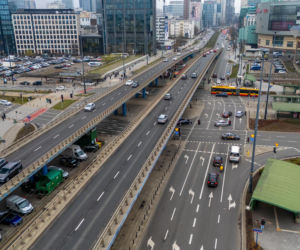 Nowe Centrum Warszawy zimą