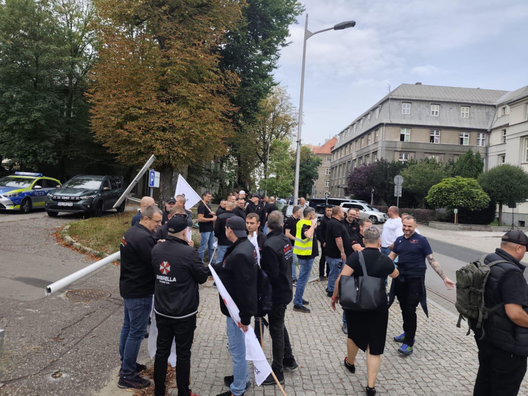 Protest górników i hutników