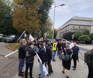 Protest górników i hutników