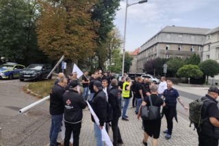 Protest górników i hutników