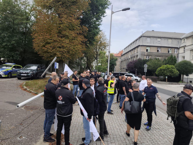 Protest górników i hutników