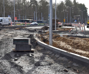 Budowa węzła Głębokie - marzec 2021