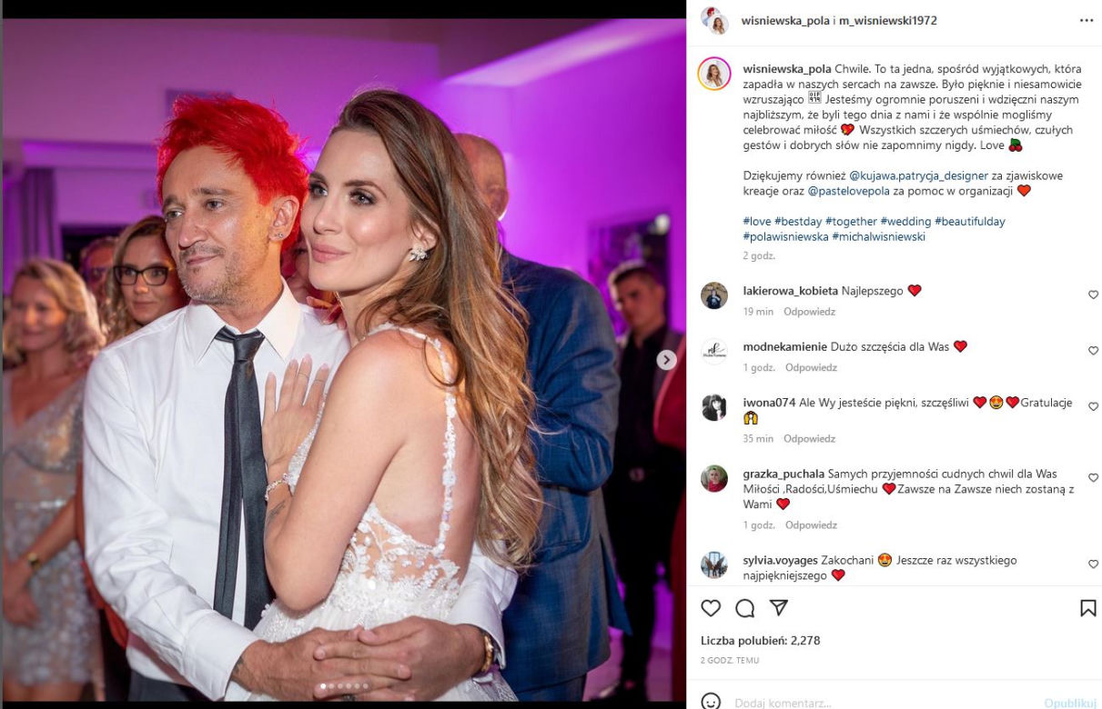 Ślub i wesele Michała Wiśniewskiego z Polą