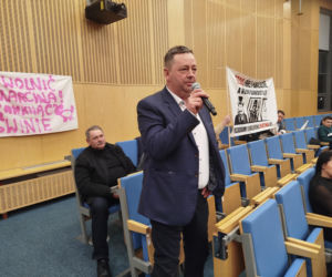 Protest rolników na spotkaniu z ministrem rolnictwa na Uniwersytecie w Siedlcach