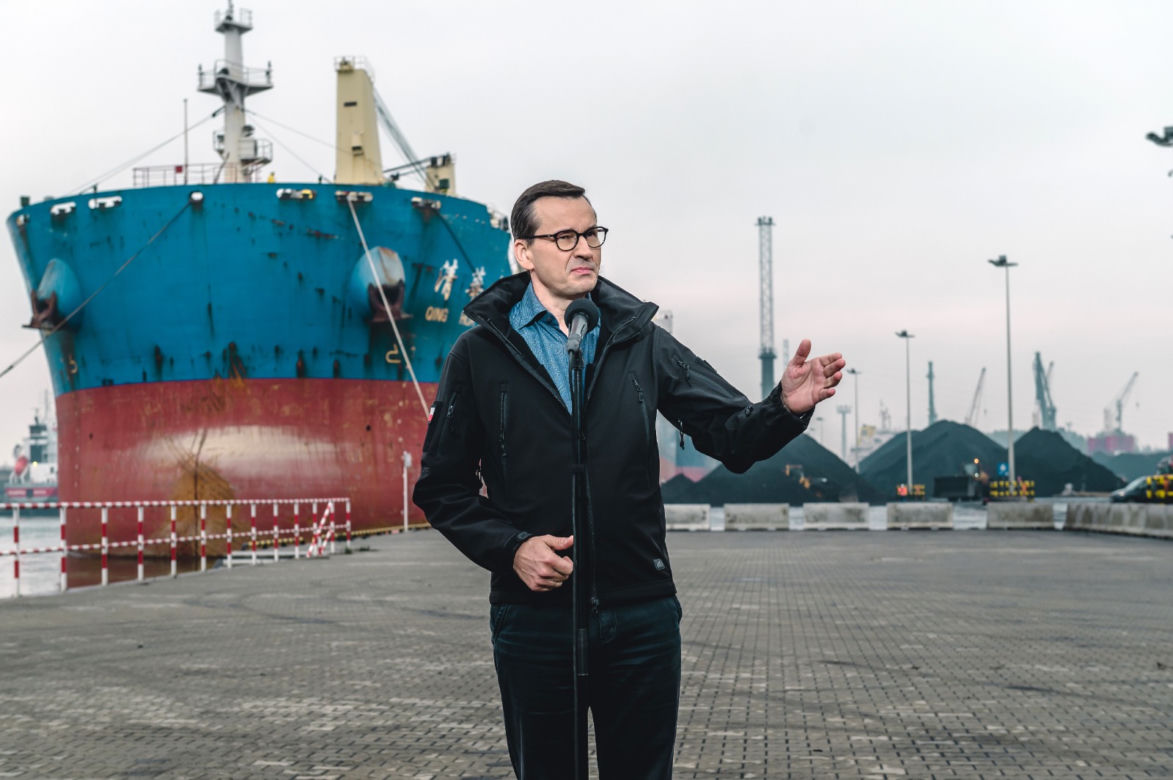 Premier w Gdańsku. Morawiecki sprawdził węgiel