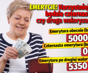 Emerycie! Korzystniejsza będzie czternastka, czy druga waloryzacja?