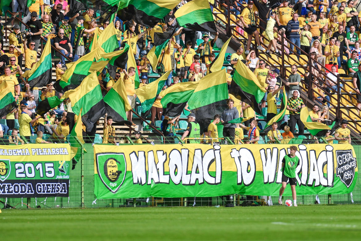 Kibice na meczu GKS Katowice - Odra Opole