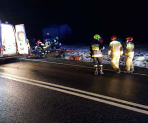 wypadek w Parszowie 11.02.2022