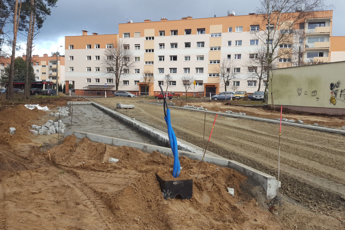 Na osiedlu Rejtana trwa budowa pętli autobusowej. Gotowa ma być do końca marca