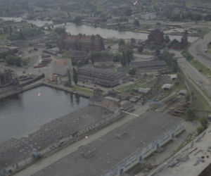 Szczecin z lotu ptaka w latach 80. XX wieku