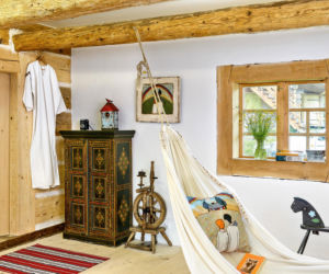 Wnętrze łemkowskiej chaty
