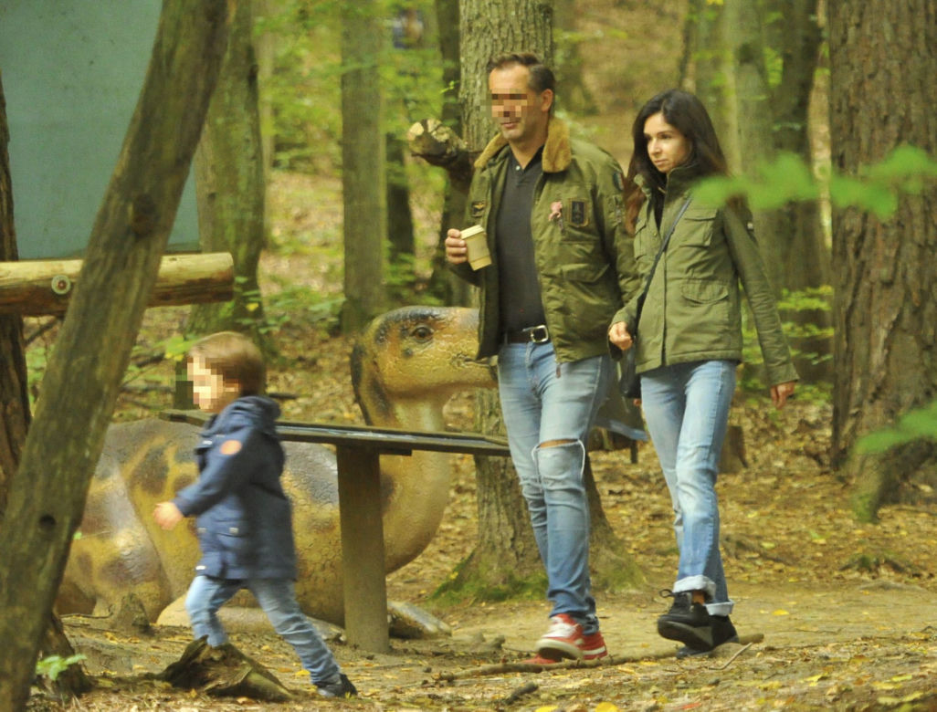 Marta Kaczyńska z mężem i synem w ZOO