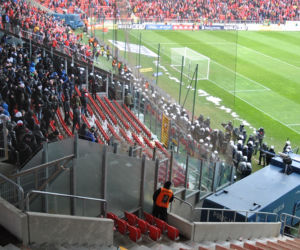 Demolka na stadionie Widzewa po meczu z GKS Tychy